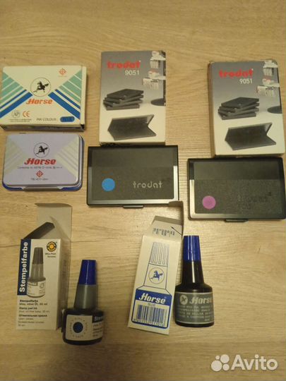 Штемпельная подушка и краска