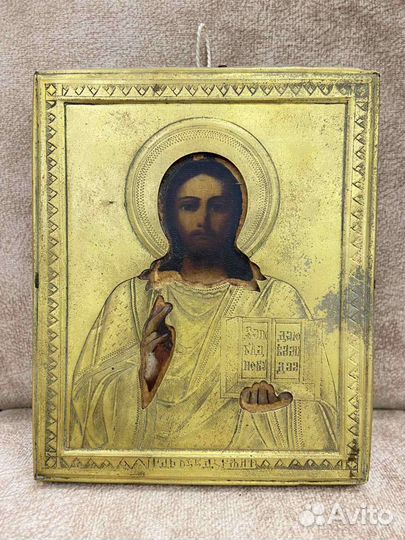 Икона. Спас Вседержитель. 19 вв. Масло