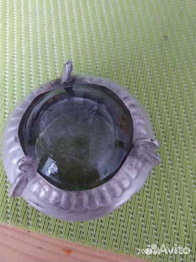 Солонка мельхиор СССР эмаль юммет