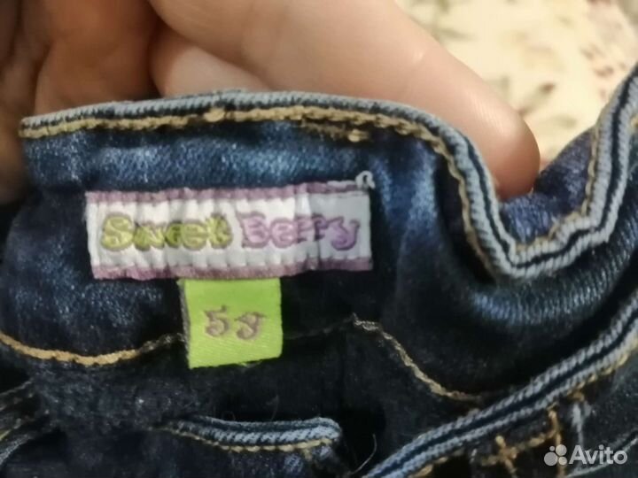 Джинсовые брючки для девочки утепленные