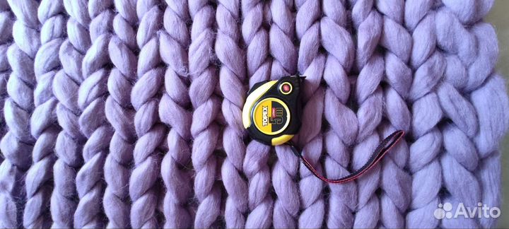 Одеяло крупной вязки натуральная шерсть меринос