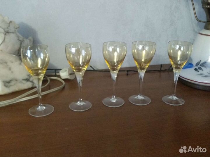 Мини бокалы,цветное стекло