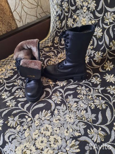 Сапоги зимние.Натуральная кожа и мех.Размер 37