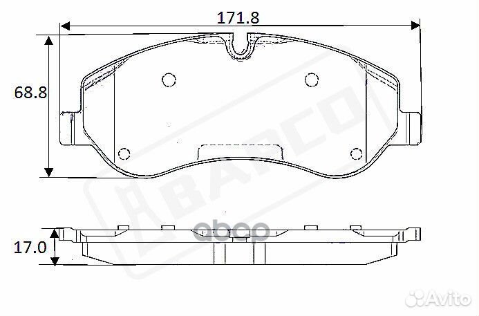 Колодки тормозные дисковые BP0451 bapco