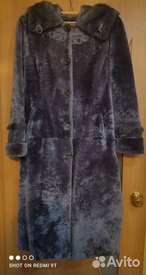 Шуба мутоновая с капюшоном 50 52