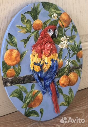 Картина на холсте, барельеф, масло.Понимасова Л.А