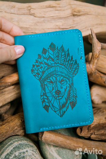 Обложка на паспорт из натуральной кожи 