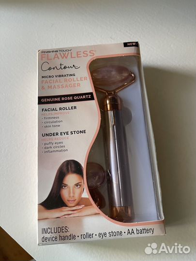 Массажер для лица роликовый на батарейках новый
