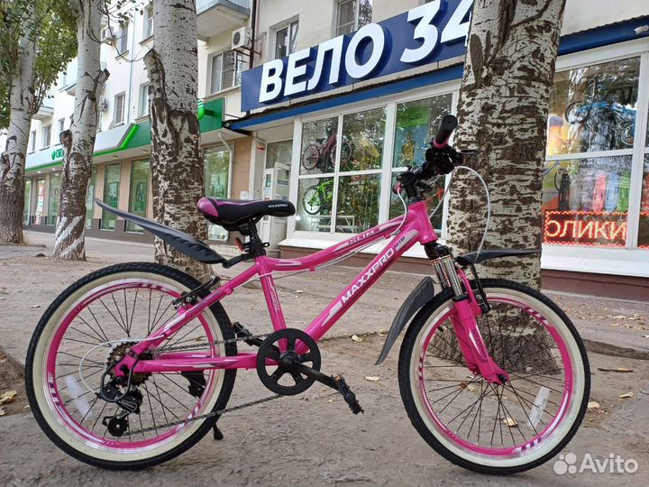 Велосипед 20д. Maxxpro Slim рост 11 розово-черный