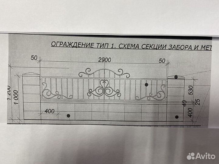 Ограждение,забор кованый