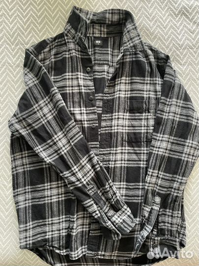 Рубашка в клетку uniqlo