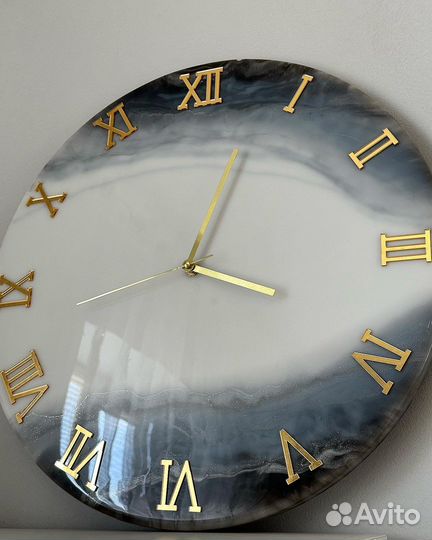 Настенные дизайнерские часы из эпоксидной смолы