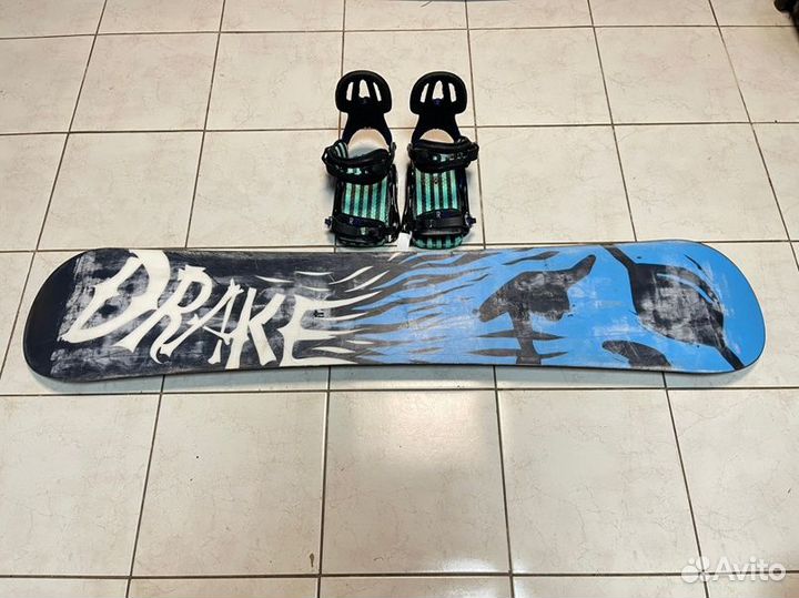 Мужской сноуборд комплект Drake League - 158 - L