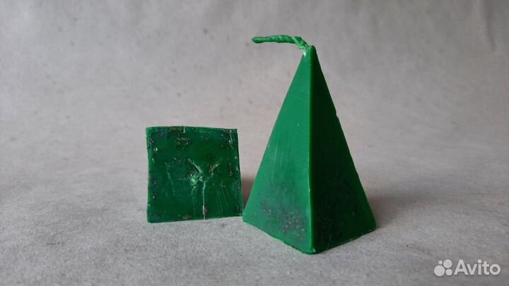 Травяная восковая цветная свеча 