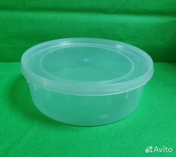 Банка 500мл. пластиковая (шайба) с крышкой под мёд