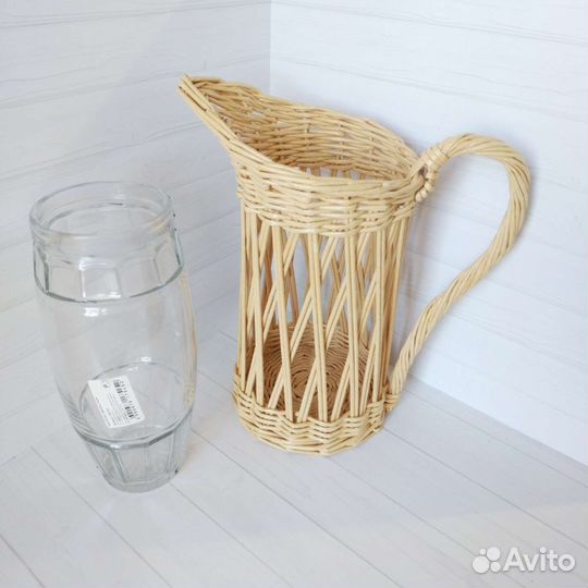 Кувшин плетенный из эко лозы