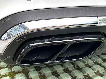 Накладки на выхлоп Mercedes W206 AMG черные глянец