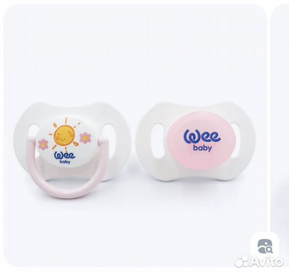 WeeBaby набор ортодонтических сосок-пустышек, 2шт