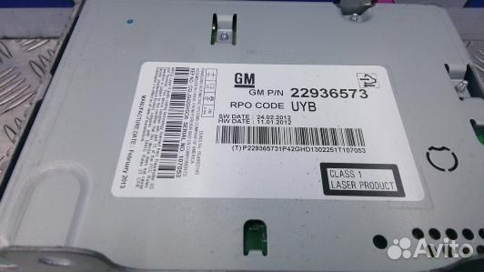 Магнитола chevrolet cruze J300 (GBG16I401)