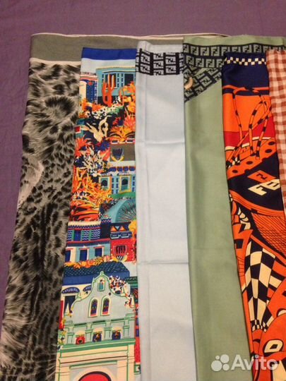 Шерстяные и шелковые платки новые, много