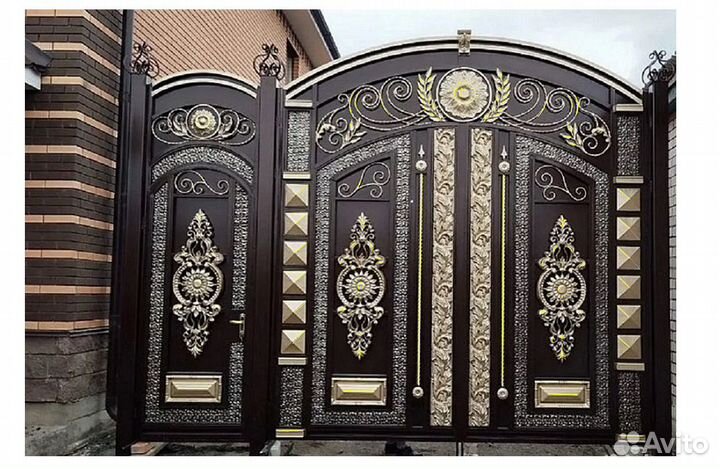Ворота кованые ажурные