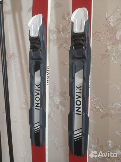 Лыжи беговые детские 137 + палки 115