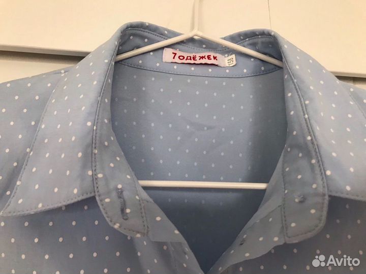 Рубашка школьная, 10-12 лет, 158 р, б/у, идеальное