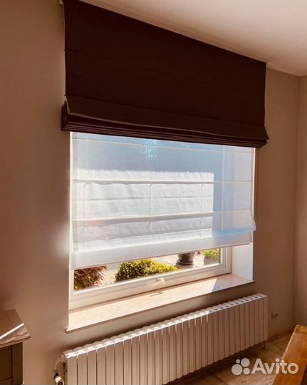 Двойная римская штора на заказ