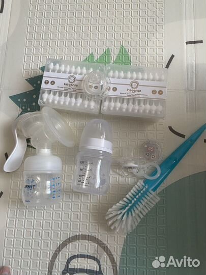 Молокоотсос avent и принадлежности для малыша