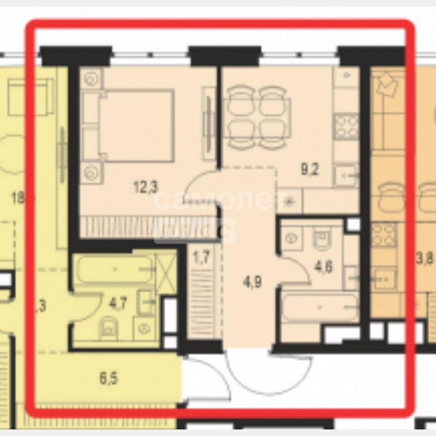 1-к. квартира, 32,7 м², 3/29 эт.