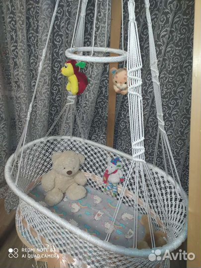Люлька-колыбель подвесная на пружине