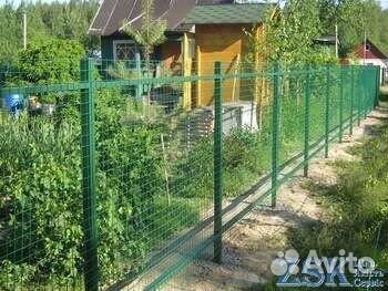 Монтаж забора Профлист Сетка 3Д Деревянный Сетка