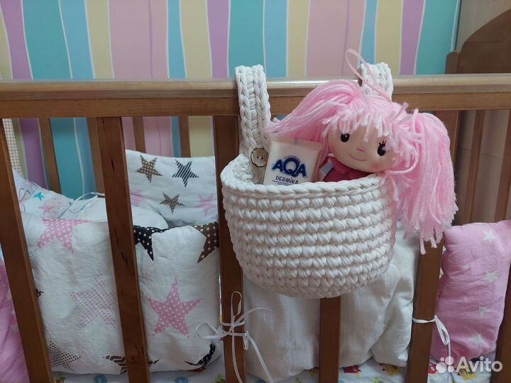 Корзинки интерьерные вязаные