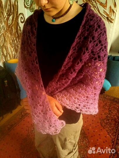 Шаль вязаная