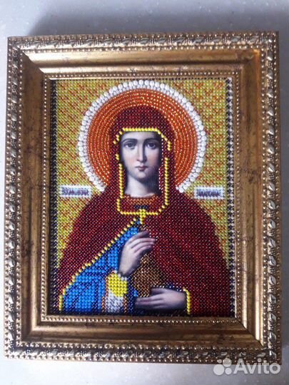 Икона вышитая бисером Св. Анастасия
