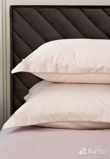 107TD-D25G2-NAV BEG Комплект наволочек сатин беж 7