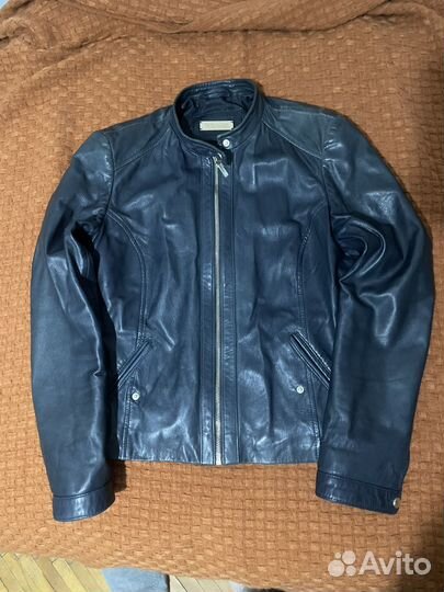 Кожаная куртка женская massimo dutti