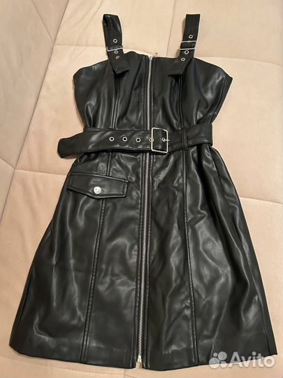 Кожаный сарафан 40