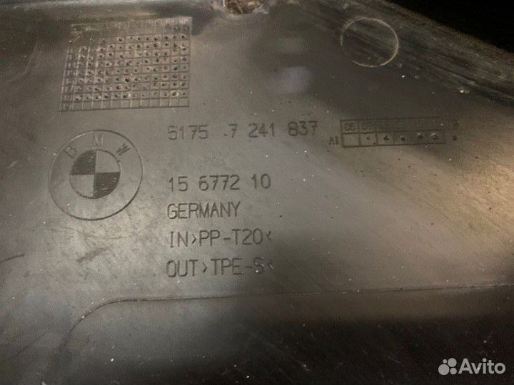 Защита (пыльник) днища левая Bmw F20 F22