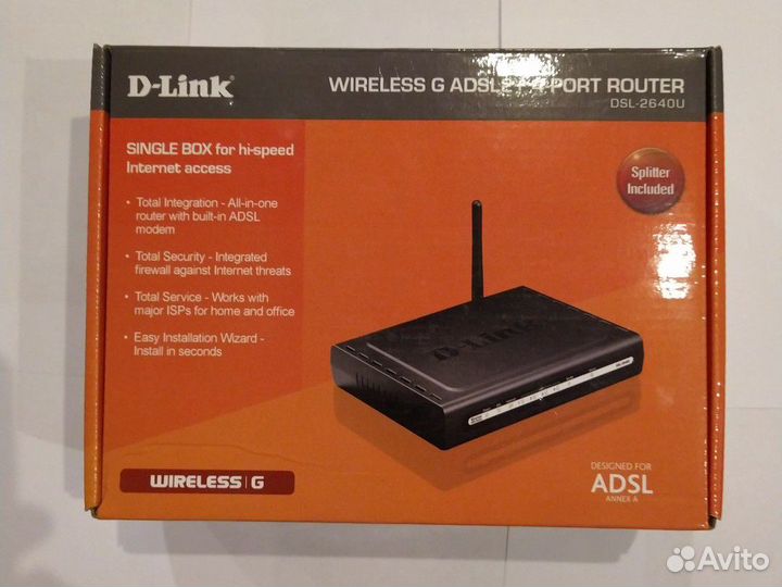 Adsl роутер D-Link DSL-2640u