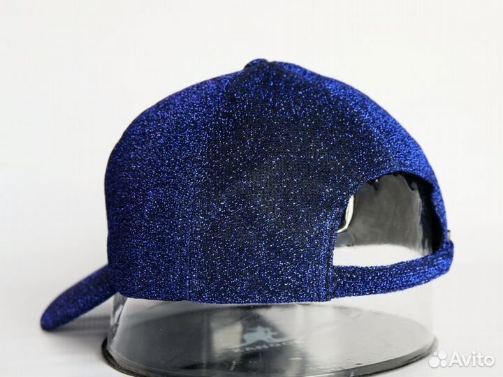 Бейсболка летняя, синий металлик