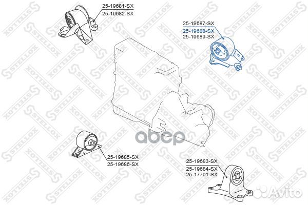 25-19688-SX опора двигателя задняяNissan Prime