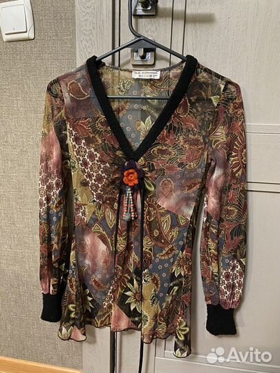 Винтажная блузка прозрачная