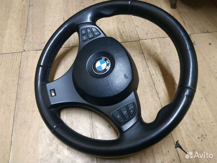 Руль BMW X3 e83 X5 e53 M-tex с аэрбегом