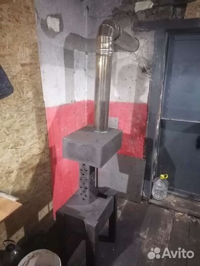 Печь буржуйка для гаража на масле(отрабока)