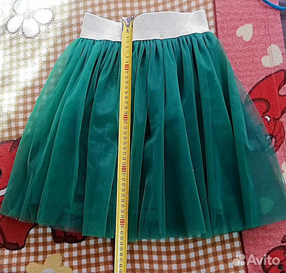 Юбка детская зелёная