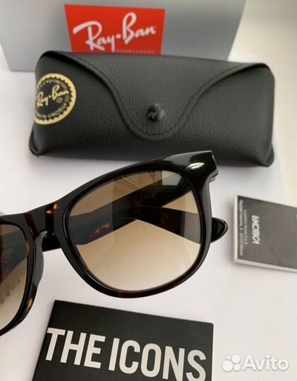 Очки ray ban wayfarer 54 коричневые