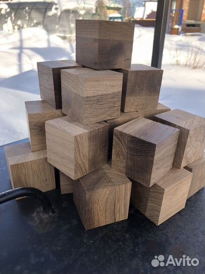 Кубики из термо дуба и ясеня для творчества