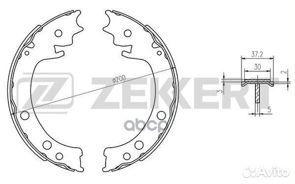 Колодки торм. бараб. задн. Suzuki Grand Vitara