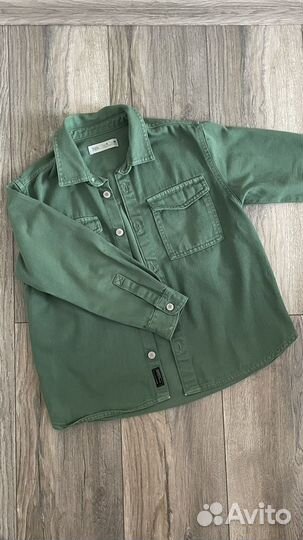 Джинсовая рубашка zara для мальчика 128